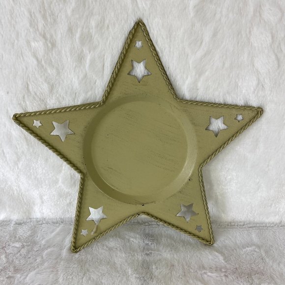 Other - Metal country farmhouse Star candle jar base
